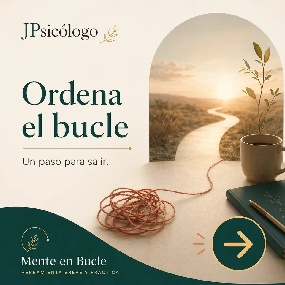 Cartel recomendado: Mente en Bucle para trabajar pensamientos repetitivos