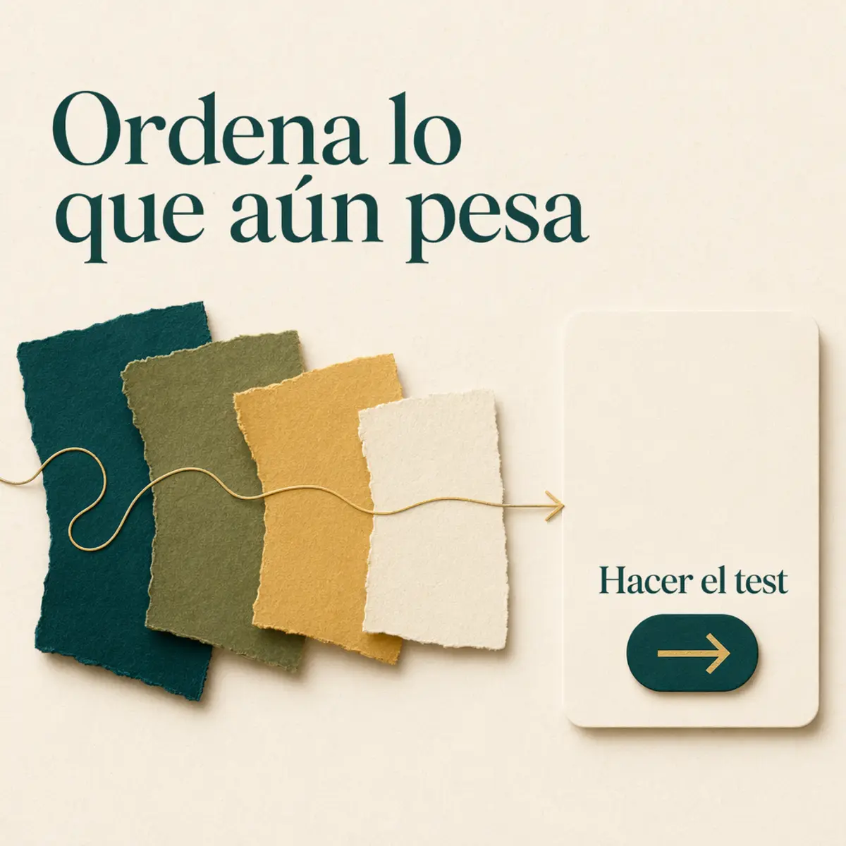 Mano con el pulgar en pausa sobre un móvil, junto a un amplio campo teal para el titular.