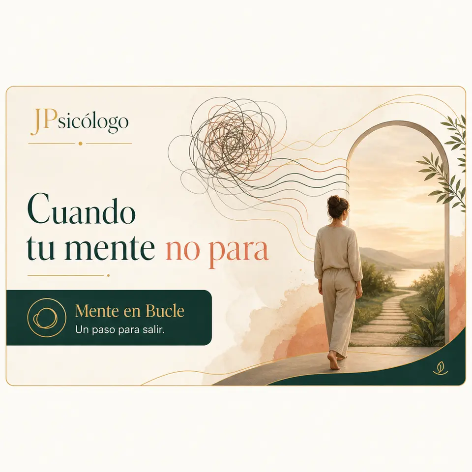 Cartel recomendado: Mente en Bucle para trabajar pensamientos repetitivos