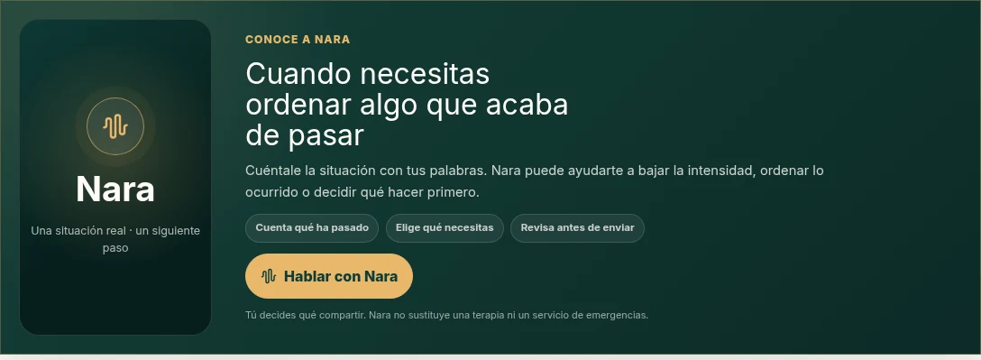 Nara dentro de LA TRÍADA